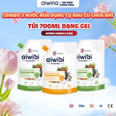 Nước Rửa Bình Sữa, Rau Củ Quả Aiwibi An Toàn Cho Bé, An Tâm Gia Đình (Túi 700ml Dạng Gel)