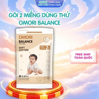 2 Miếng Dùng Thử Bỉm OMORI BALANCE Size NB66/S60/M50/L46/XL42/XXL40/XXXL38