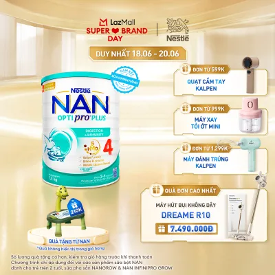 Sữa bột Nestlé NAN OPTIPRO PLUS 4 1500g/lon với 5HMO Giúp tiêu hóa tốt