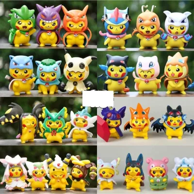 mua 5 tặng 1 ] CÓ VIDEO [ hỏa tốc hcm ] Mô Hình 6 Pikachu Cosplay Dễ Thương Tinh Xảo Sắc Nét pokemon