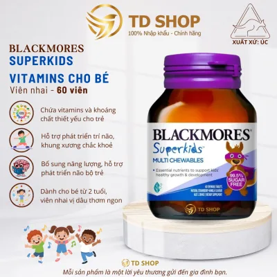 Blackmores Superkids Multi Chewables Multivitamin Chewable Tablets for Children 60 Tablets - Td Shop