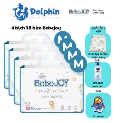 4 bịch tã bỉm bebejoy siêu khô thoáng, thấm hút nhanh, trống chàn tuyệt đối đủ size tã dán và tã quần đủ size