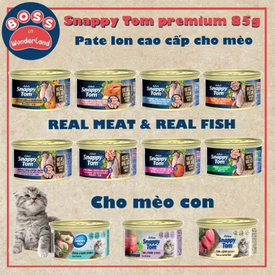 Pate lon Snappy Tom Premium cao cấp cho mèo con mèo lớn 85g