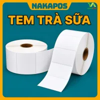 Tem trà sữa 50x30mm 40x30 nhãn dán ly cốc 5x3 in mã vạch 30x50 giấy nhiệt 50*30 30x40 Decal nhiệt 50x30 giấy in nhiệt