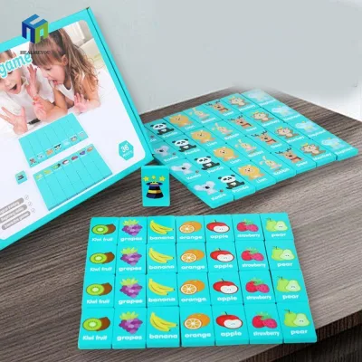 Healmeyou Memory Solitaire Matching Mahjong Game, Fruit Animal Flip To Win Family Board Game, Đồ chơi xếp hình giáo dục sớm tương tác bằng gỗ Đồ chơi khối trẻ em
