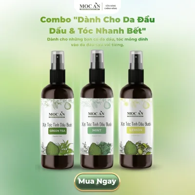 Moc an Haircare Grapefruit Essential Oil Hair Spray Combo 120ml - Supports Oily Scalp Care, Helps Hair Stay Airy and Reduces Stickiness