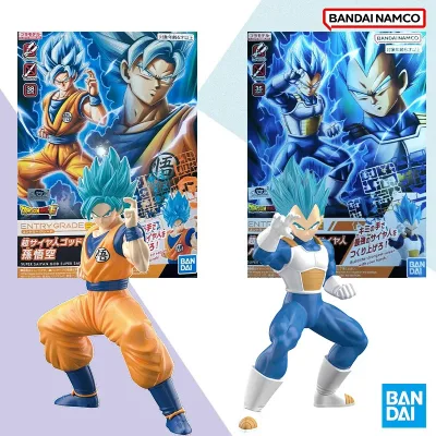 BANDAI ENTRY GRADE EG SUPER SAIYAN SON GOKU AND VEGETA Hình ảnh hoàn thành Bộ mô hình Anime đầy đủ Đồ chơi hành động Quà tặng cho trẻ em