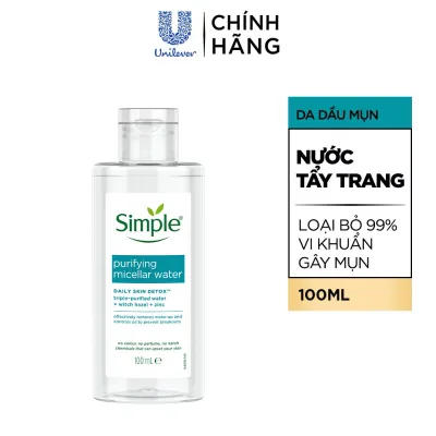 Nước tẩy trang dành cho da dầu mụn Simple Purifying 100ml
