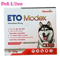 Viên nhai Vemedim Eto Modex diệt ve rận, bọ chét chó