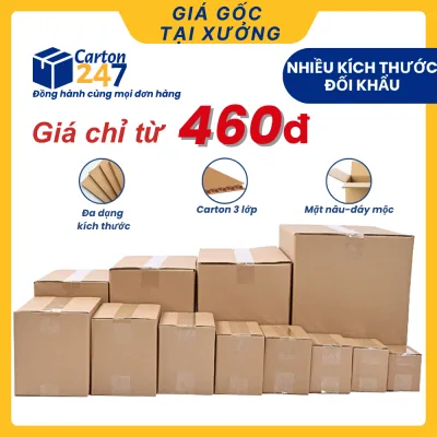 COMBO 10 Hộp carton đóng hàng ĐẨY ĐỦ KÍCH THƯỚC giá rẻ - carton 247