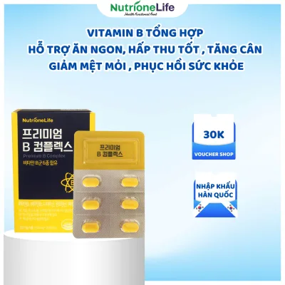 Vitamin B Tổng Hợp Kích Thích Ăn Ngon, Tăng Cường Sức Khỏe - Sức Đề Kháng, Giảm Mệt Mỏi Hộp 30 viên