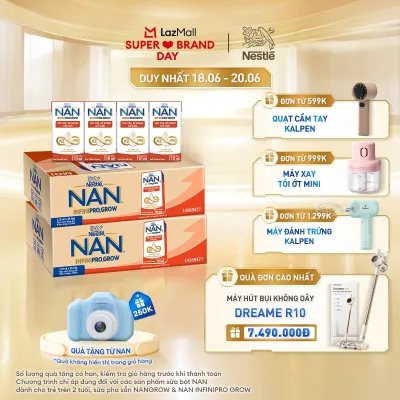 Combo 2 Thùng 36 hộp sữa pha sẵn Nestle NAN INFINIPRO GROW với công thức vượt trội kết hợp sữa A2 và HMO hỗ trợ tiêu hóa, đề kháng và phát triển thể chất (4x110ml)