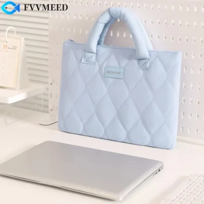 Túi đựng máy tính xách tay/máy tính bảng phong cách Hàn Quốc nhẹ, vỏ mềm chống sốc, mỏng cho bé gái/phụ nữ