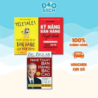Combo 3 Sách Bán Hàng Đỉnh Cao- Telesales + Kỹ Năng Bán Hàng Tuyệt Đỉnh + Nghệ Thuật Bán Hàng Bậc Cao