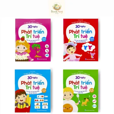 Sách - Bộ 4 Quyển 30 Ngày Phát Triển Trí Tuệ Dành Cho Trẻ 2-4 Tuổi