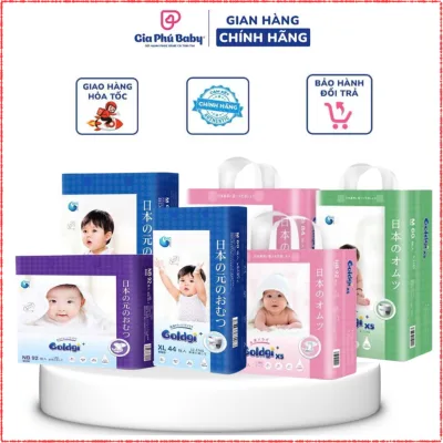 Bỉm Goldgi cao cấp và Goldgi x5 size NB92 S84 M60 M66 L48 Xl44 chính hãng