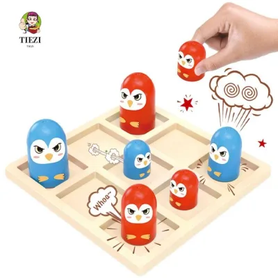 Tiezi Tic Tac Toe Board Game, Cha Mẹ-Con 2 Người Chơi Big Eat Nhỏ Gobble Board Đồ Chơi, Xếp Hình Giáo Dục Montessori Tương Tác XO Cờ Tướng Đồ Chơi Quà Tặng