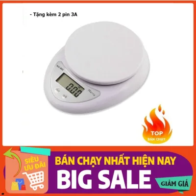 Cân điện tử nhà bếp mini Electronic Kitchen Scale cân thực phẩm 1g - 5Kg – Tặng kèm pin/ Cân tiểu ly nhà bếp