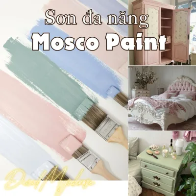 Sơn Chiết 200gram Mosco Cao Cấp Gốc Nước Siêu Bền Chống Thấm Decor Nội Thất Với 1 Bước