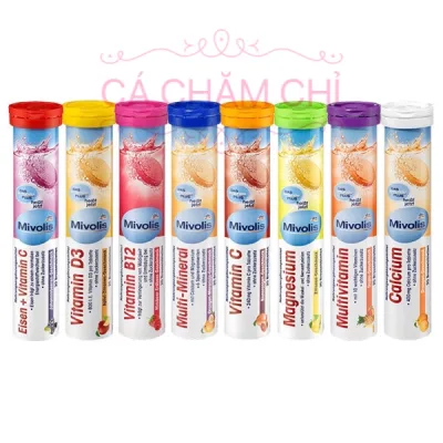 Viên sủi Đức Mivolis 20 viên/ống - đủ vị bổ sung vitamin và khoáng chất
