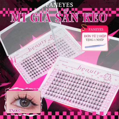 FANEYES Mi giả sẵn keo dán 8 hàng siêu lớn dùng được nửa tháng cong tự nhiên dày dặn làm to mắt hiệu quả nhiều kiểu dáng lựa chọn, mi to mắt hot trên mạng