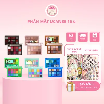 Bảng Phấn Mắt UCANBE 16 Ô – Tông Nude Đào Dễ Dùng, Lì – Nhũ Lên Màu Chuẩn, Không Rơi Bột