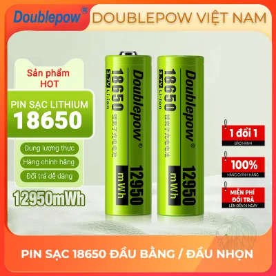 18650 Doublepow 3.7V 12950Mwh Rechargeable Battery with Stable Performance and High Capacity for Electric Vehicles, Drills, Backup Power, Medical Equipment