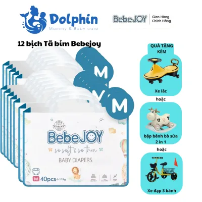 12 bịch tã bỉm bebejoy tã dán/tã quần đủ size nhiều quà tặng hấp dẫn