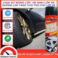 Dầu Bóng Lốp - Xịt Bóng Lốp - Vệ Sinh, Bảo Dưỡng, Chống Nứt Bánh Xe Cao Su Ô tô, Xe Máy - Herios Foam Cleaner