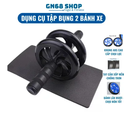 Dụng cụ tập gym con lăn tập bụng 2 bánh, con lăn tập gym ABS giảm cân mỡ bụng tại nhà GN68 SHOP