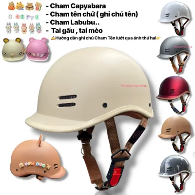 Nón Bảo Hiểm Kiểu Dáng Cá Heo Chính Hãng CR HELMET CAMRY- Bảo Hành 12 tháng