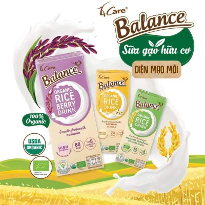 4Care Balance Organic Rice Drink 180ml X 36 Boxes