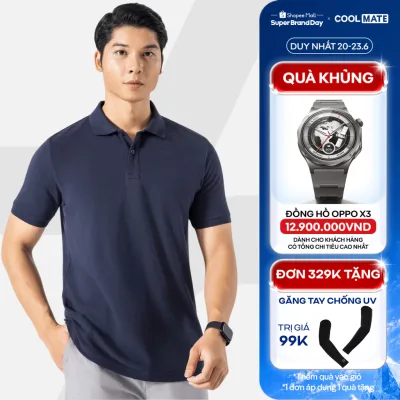 Áo Polo nam Pique Basic Cotton 100% Ready To Wear thoáng mát, vải mềm thoải mái, áo có cổ Coolmate