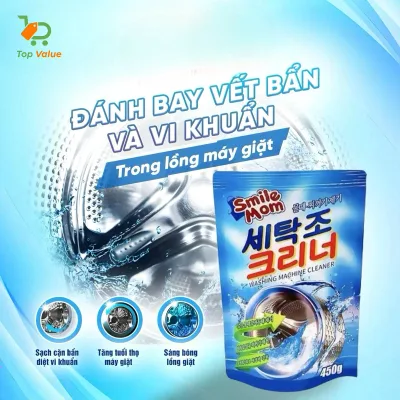 Bột tẩy lồng máy giặt Smile Mom 450g CH31 vệ sinh tiện dụng