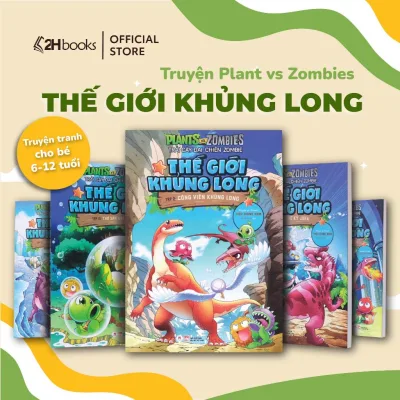 Sách Plants vs Zombies, Trái cây đại chiến zombie, Thế giới khủng long, Truyện tranh cho bé - HHB