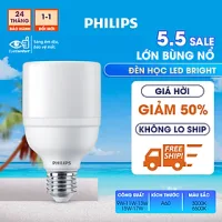 Bóng đèn Philips LED Bright E27 bảo vệ mắt, ánh sáng vàng, ánh sáng trắng (01 bóng)