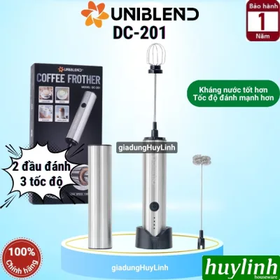 Máy đánh tạo bọt cà phê dùng pin Uniblend DC-201 - 2 đầu đánh bọt và đánh trứng