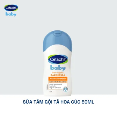 Sữa tắm gội dịu lành cho bé Cetaphil Baby Wash & Shampoo with Organic Calendula 50ml