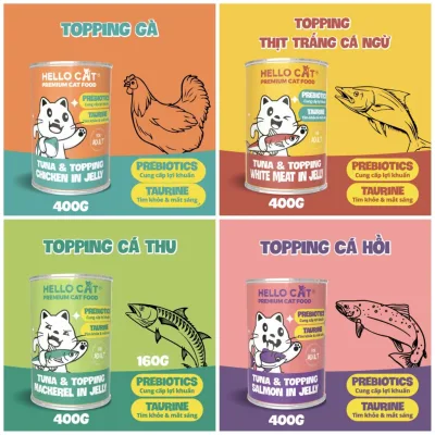 Pate Cho Mèo HELLO TUNA 400g - Thức Ăn Cho Mèo Mọi Lứa Tuổi