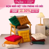 Đệm Ngồi Bệt Văn Phòng CongTrang Bedding, Nệm ngồi bệt vải đũi Kiểu Nhật - 40cm x 40cm Trang Trí Quán Cafe