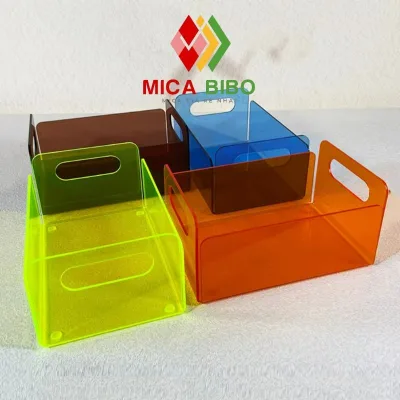 Hộp đựng mỹ phẩm acrylic đa màu sắc - Giải pháp hoàn hảo cho chăm sóc da và lưu trữ đồ lặt vặt.