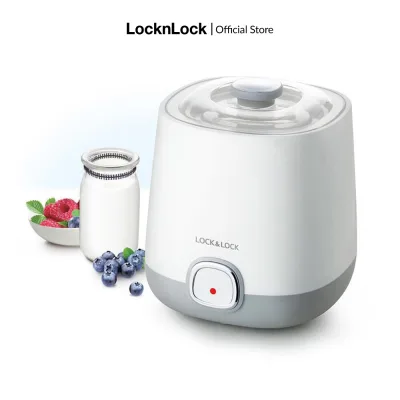 Ejy110Slv - Lock&Lock 1L 20W Automatic Yogurt Maker - Led Light System That Changes Color According to Temperature - Genuine Product - 2-Year Warranty