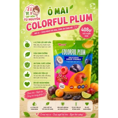 BỊCH Ô MAI MIX VỊ COLORFUL PLUMM 408gr