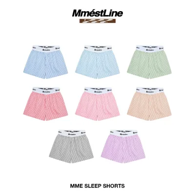 Quần ngủ MMESTLINE "SLEEP SHORT" form trên gối chất liệu kate sọc thoáng mát lưng thun