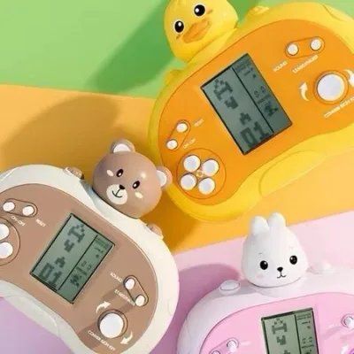 Máy Chơi Game Xếp Hình Brick Game Cầm Tay Hình Thú Cưng, Kurumi Dễ Thương - Máy Điện Tử Xếp Hình Giúp Bé Xả Stress