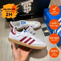Giày thể thao ADIDAS SAMBA OG White Burgundy Gum IF3813 Full Box Tag Auth