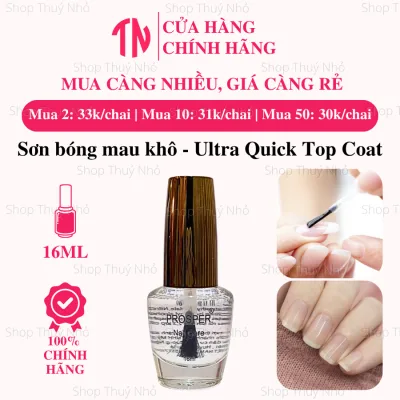 Sơn bóng mau khô cao cấp Prosper 16ml Ultra Quick Top Coat dụng cụ làm móng tay chuyên nghiệp nghệ thuật nail