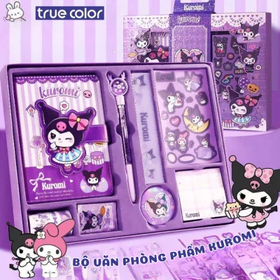 Bộ quà tặng đồ dùng học tập nhiều họa tiết hoạt hình đáng yêu cho bé,set văn phòng phẩm kuromi, bộ quà tặng dụng cụ học