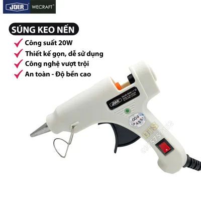 Bộ dụng cụ bắn keo nến silicon JOER S-603 20W, súng máy bắn keo nến cầm tay nhỏ gọn, độ bền cao, súng bắn keo mini, công nghệ vượt trội, nóng nhanh, keo ra đều, liên tục, súng bắn keo silicon