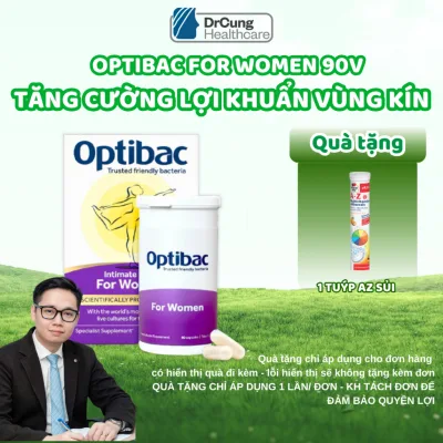 Men Vi Sinh Phụ Khoa Optibac Tím - For Women 90 Viên - Men Vi Sinh Bổ Sung Lợi Khuẩn